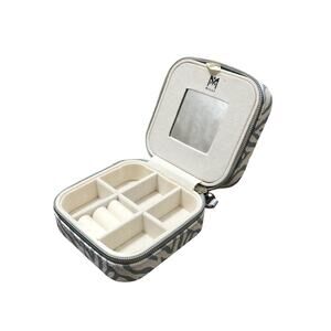 Milly Zebra Print Travel Size Jewelry Case Jewelry Box NEW